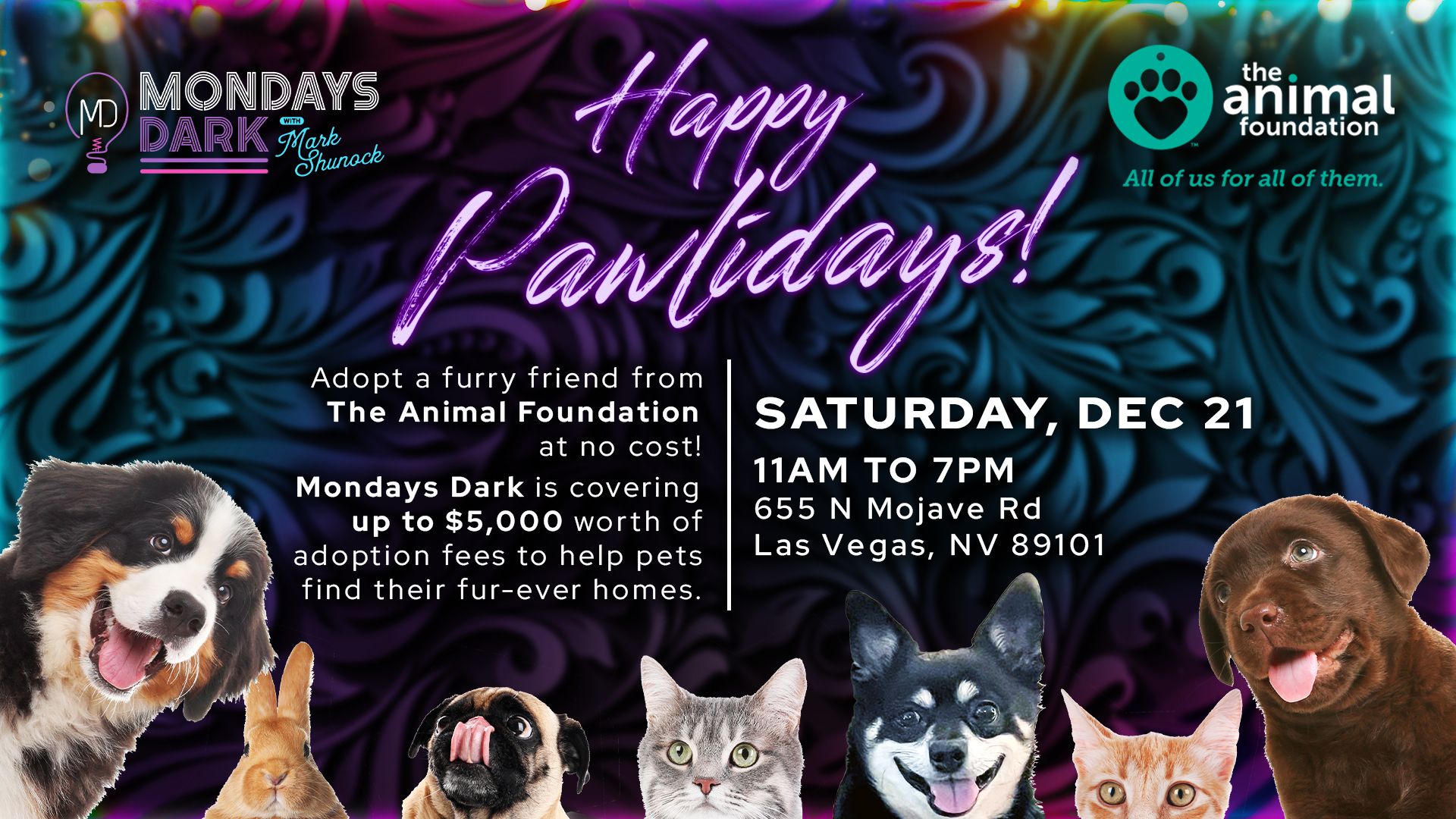Fee-Waived Adoptions Sponsored by Mondays Dark