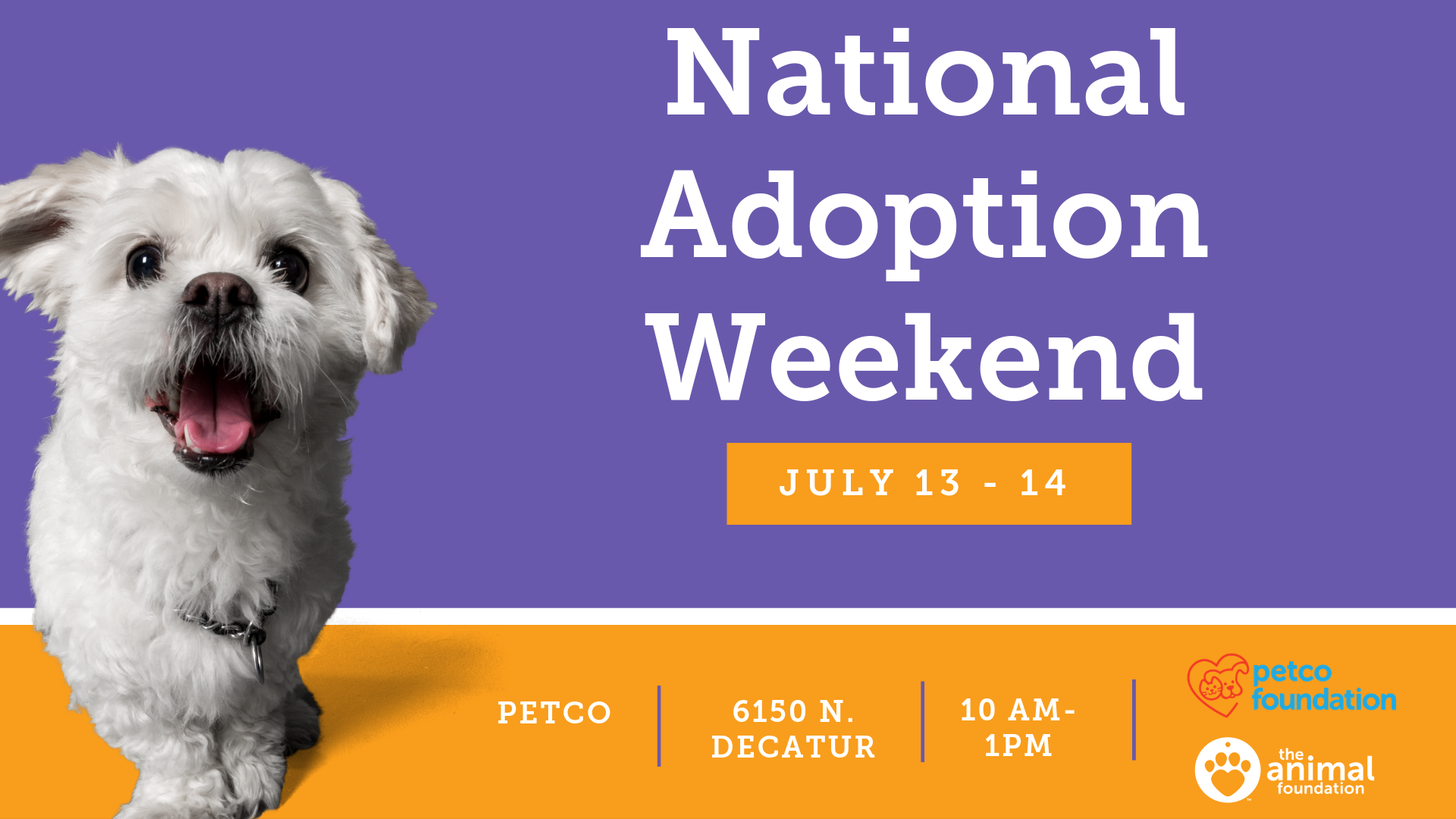 July Petco National Pet Adoptions The Animal Foundation